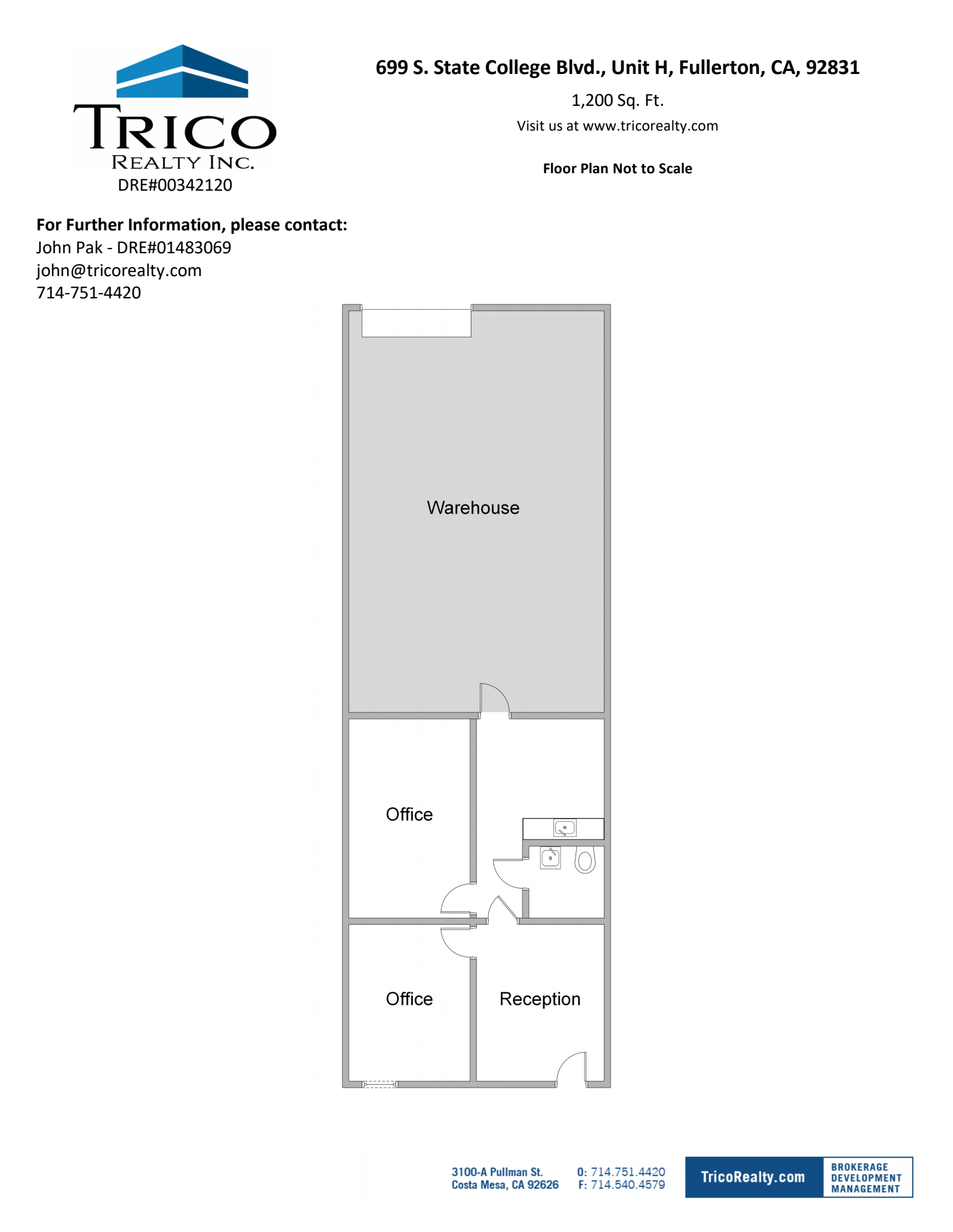 667-759 S State College Blvd, Fullerton, CA à louer Plan d’étage- Image 1 de 1