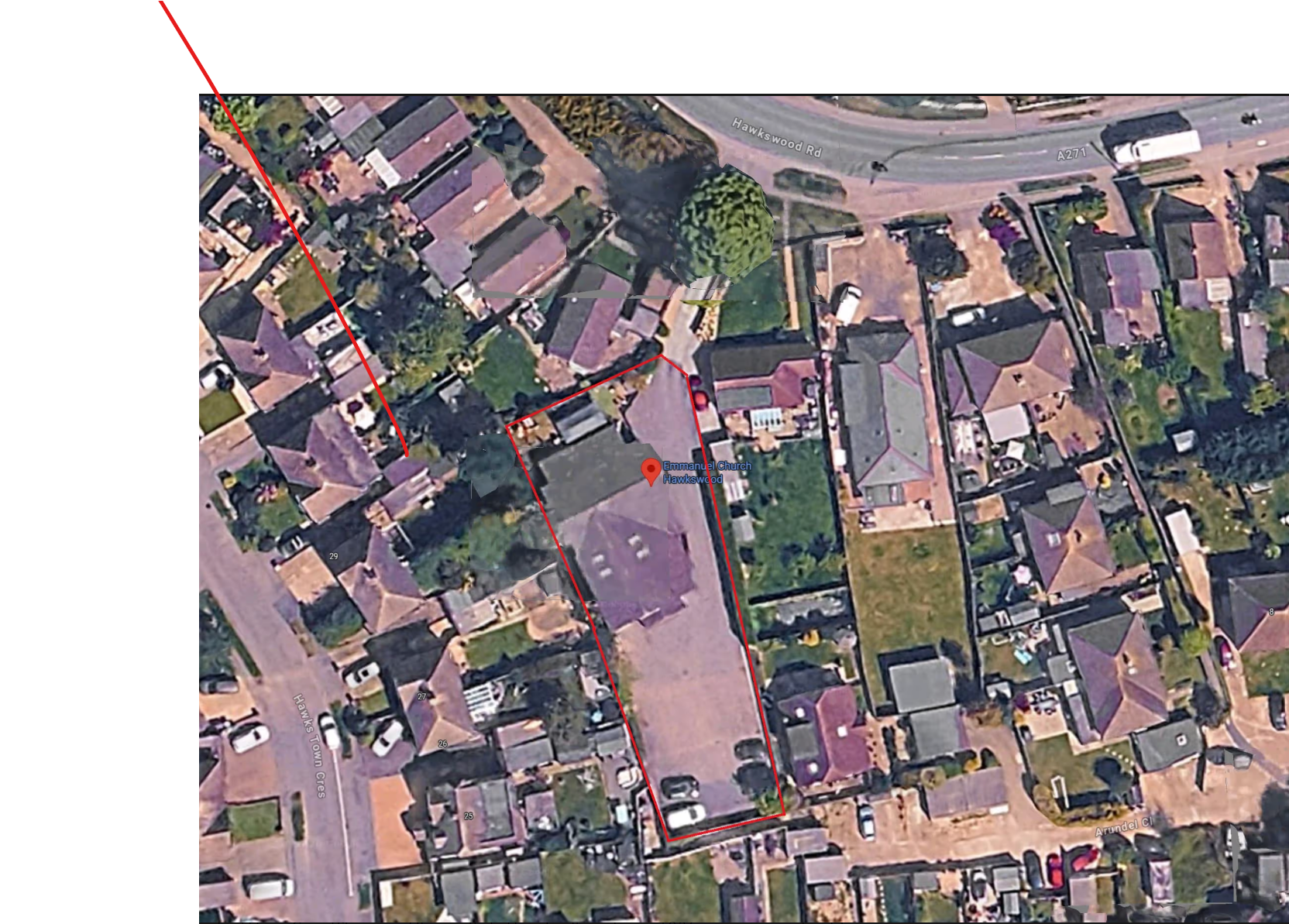 28 Hawks Town Crescent, Hailsham à louer Aérien- Image 1 de 9