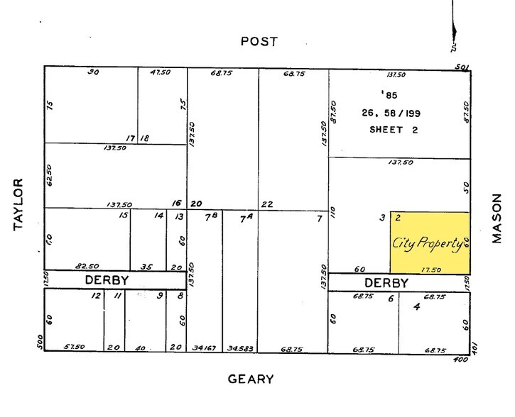 425 Mason St, San Francisco, CA à vendre - Plan cadastral - Image 1 de 1