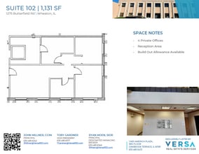 1275 E Butterfield Rd, Wheaton, IL à louer Plan d’étage- Image 1 de 1