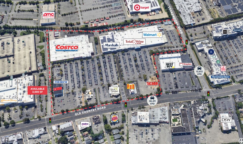 1260 Old Country Rd, Westbury, NY à louer - Aérien - Image 2 de 4