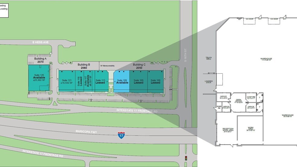 2050 S 16th St, Phoenix, AZ à louer - Plan de site - Image 2 de 3