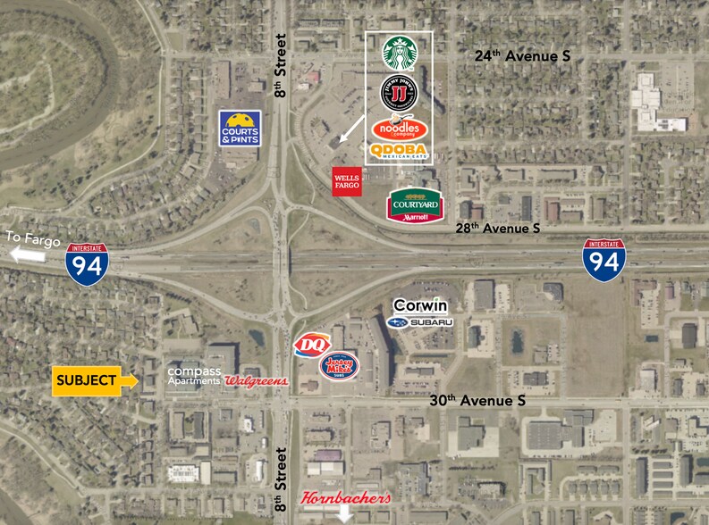 2913 5th St S, Moorhead, MN for sale - Aerial - Image 2 of 2