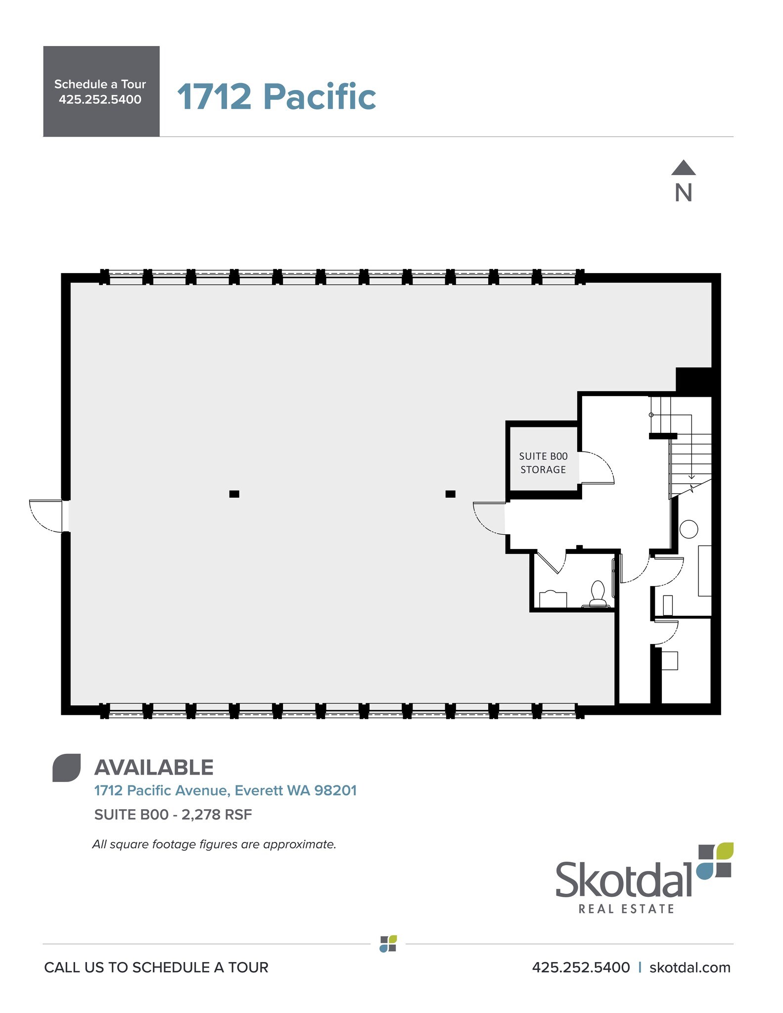 1712 Pacific Ave, Everett, WA à louer Plan de site- Image 1 de 1