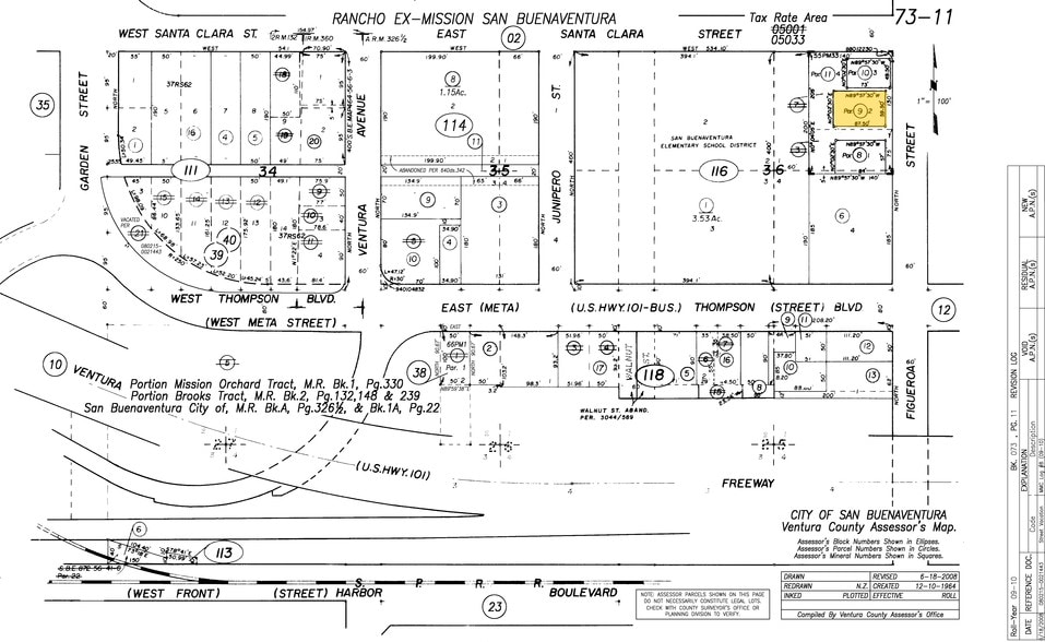119 Figueroa St, Ventura, CA for lease - Plat Map - Image 2 of 15