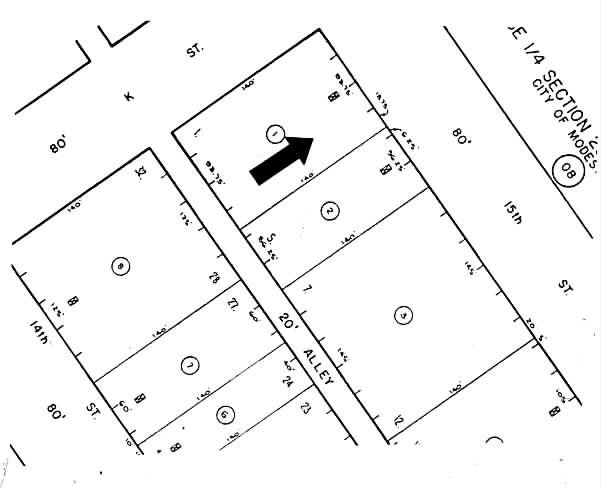 1031 15th St, Modesto, CA à louer - Plan cadastral - Image 2 de 3