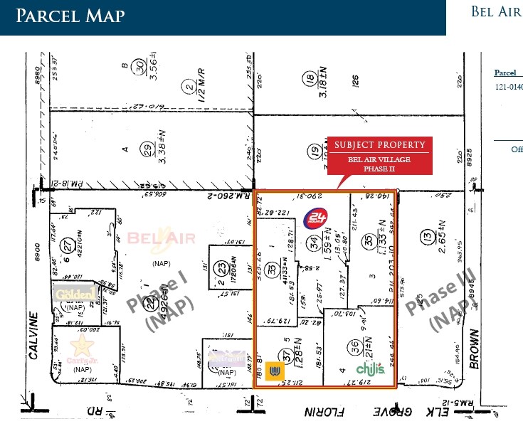 8457-8465 Elk Grove Florin Rd, Elk Grove, CA à louer Plan cadastral- Image 1 de 8