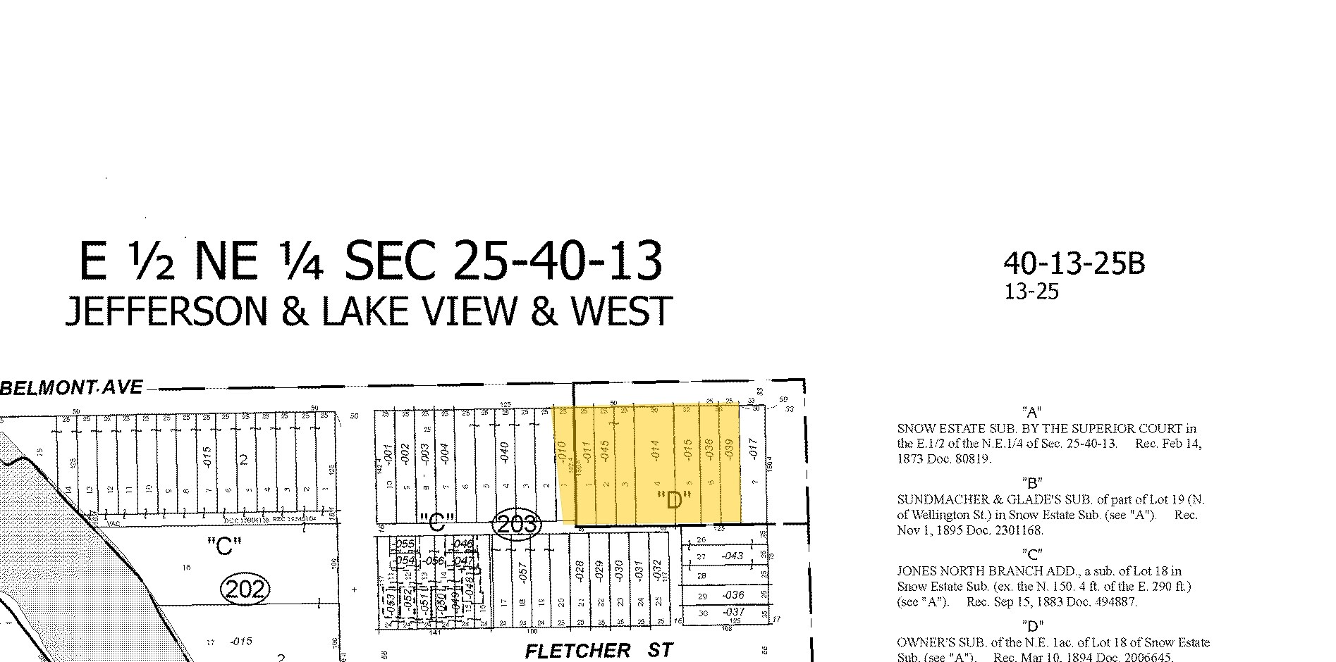 2401 W Belmont Ave, Chicago, IL à vendre Plan cadastral- Image 1 de 2