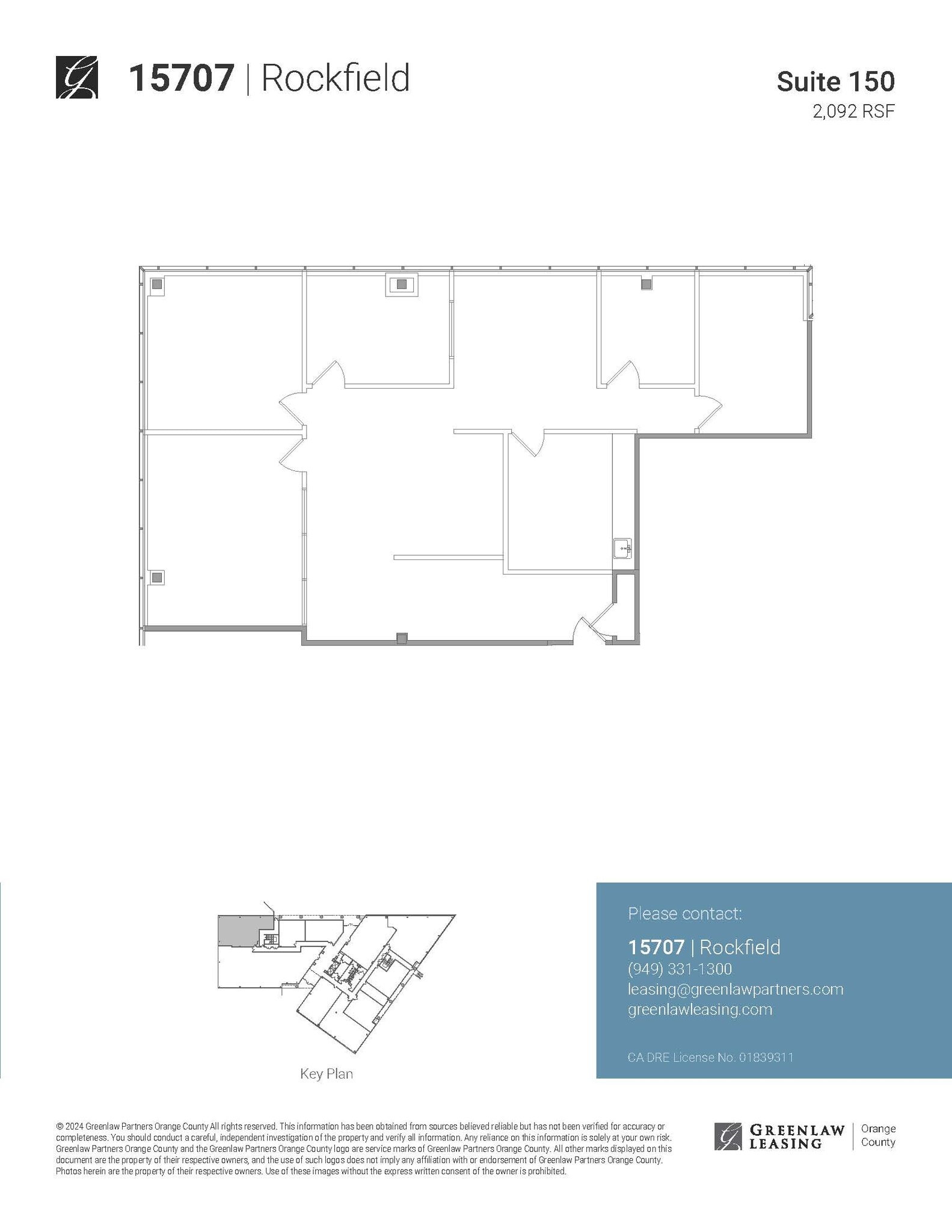 15707 Rockfield Blvd, Irvine, CA à louer Plan d’étage- Image 1 de 1
