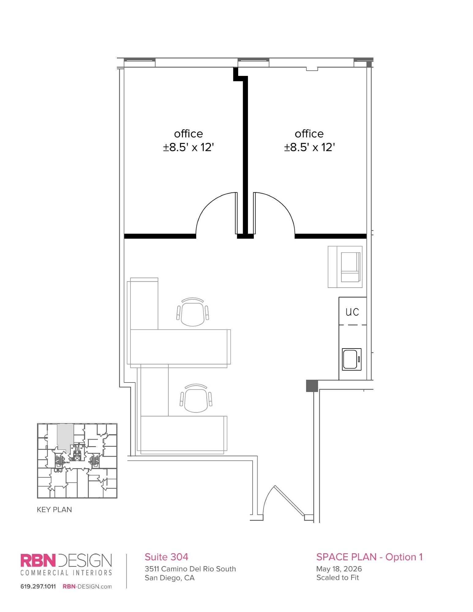 3511 Camino del Rio S, San Diego, CA for lease Floor Plan- Image 1 of 3