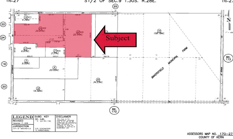 Watts/Cottonwood Rd, Bakersfield, CA à vendre - Plan cadastral - Image 2 de 2