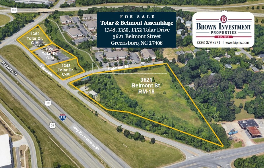 1348 Tolar 3621 Belmont Assemblage portfolio of 4 properties for sale on LoopNet.ca Aerial- Image 1 of 7