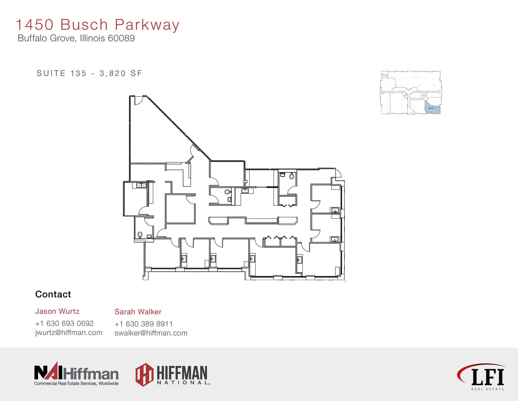 1450 Busch Pky, Buffalo Grove, IL à louer Plan d  tage- Image 1 de 2