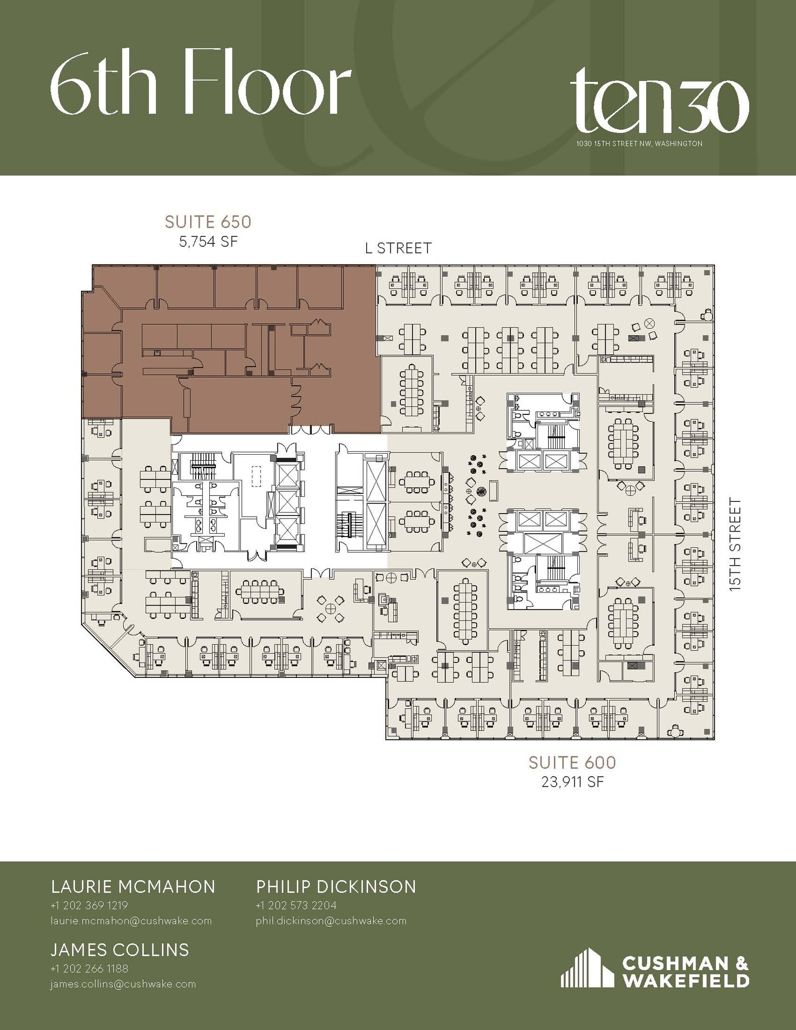 1030 15th St NW, Washington, DC à louer Plan d’étage- Image 1 de 1