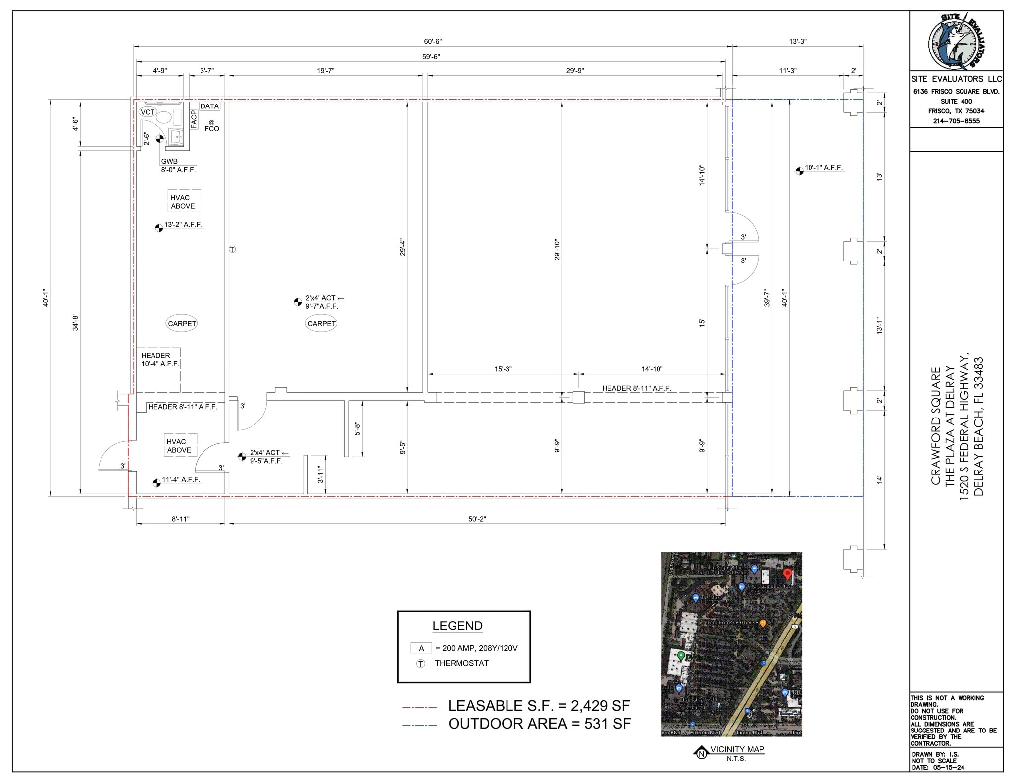 1490-1732 S Federal Hwy, Delray Beach, FL à louer Plan de site- Image 1 de 7