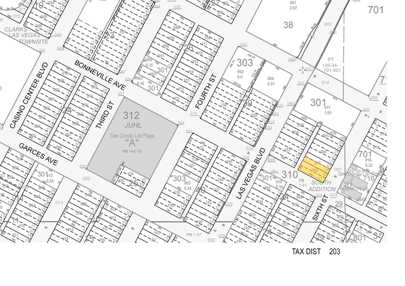 530 S 6th St, Las Vegas, NV à louer - Plan cadastral - Image 3 de 31