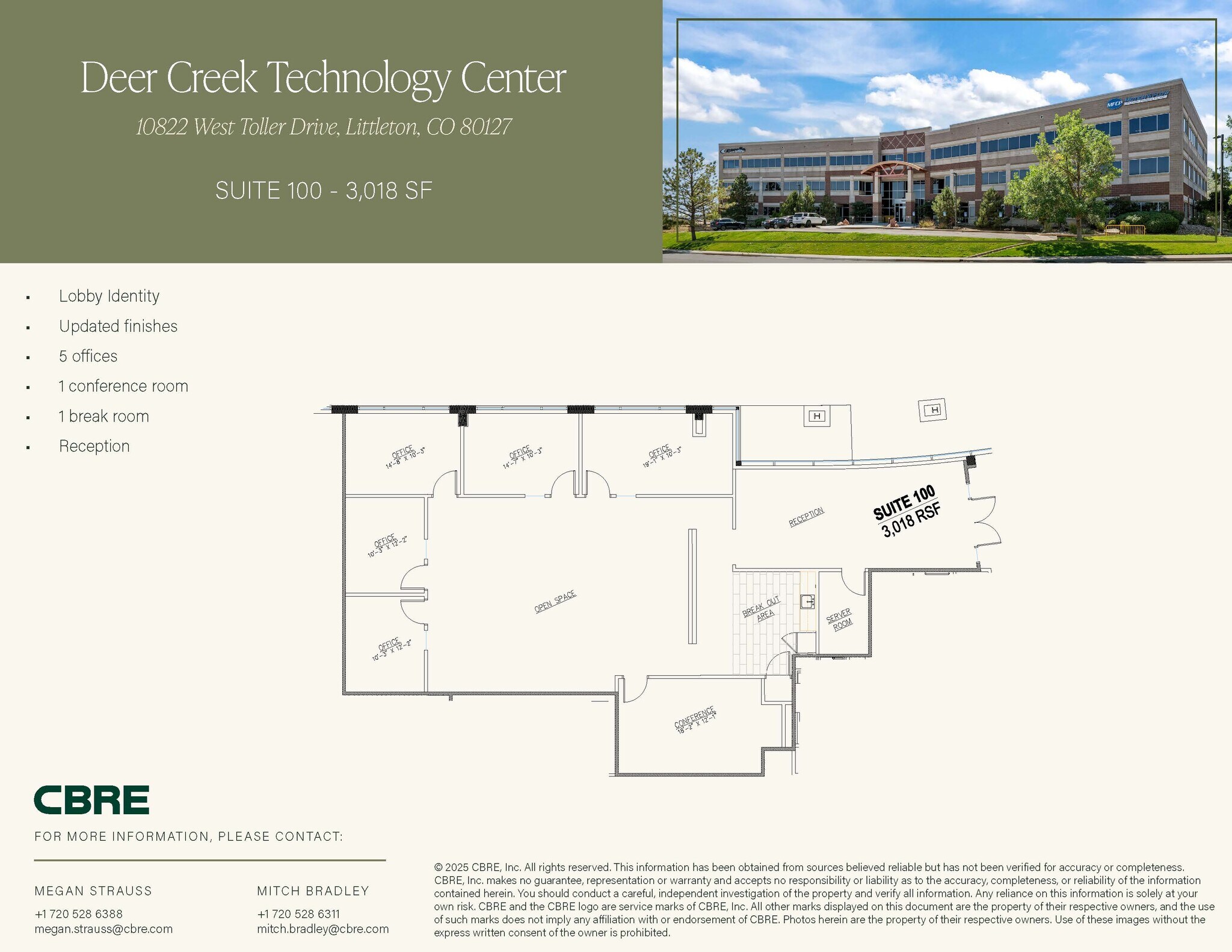 10822 W Toller Dr, Littleton, CO à louer Plan d’étage- Image 1 de 1