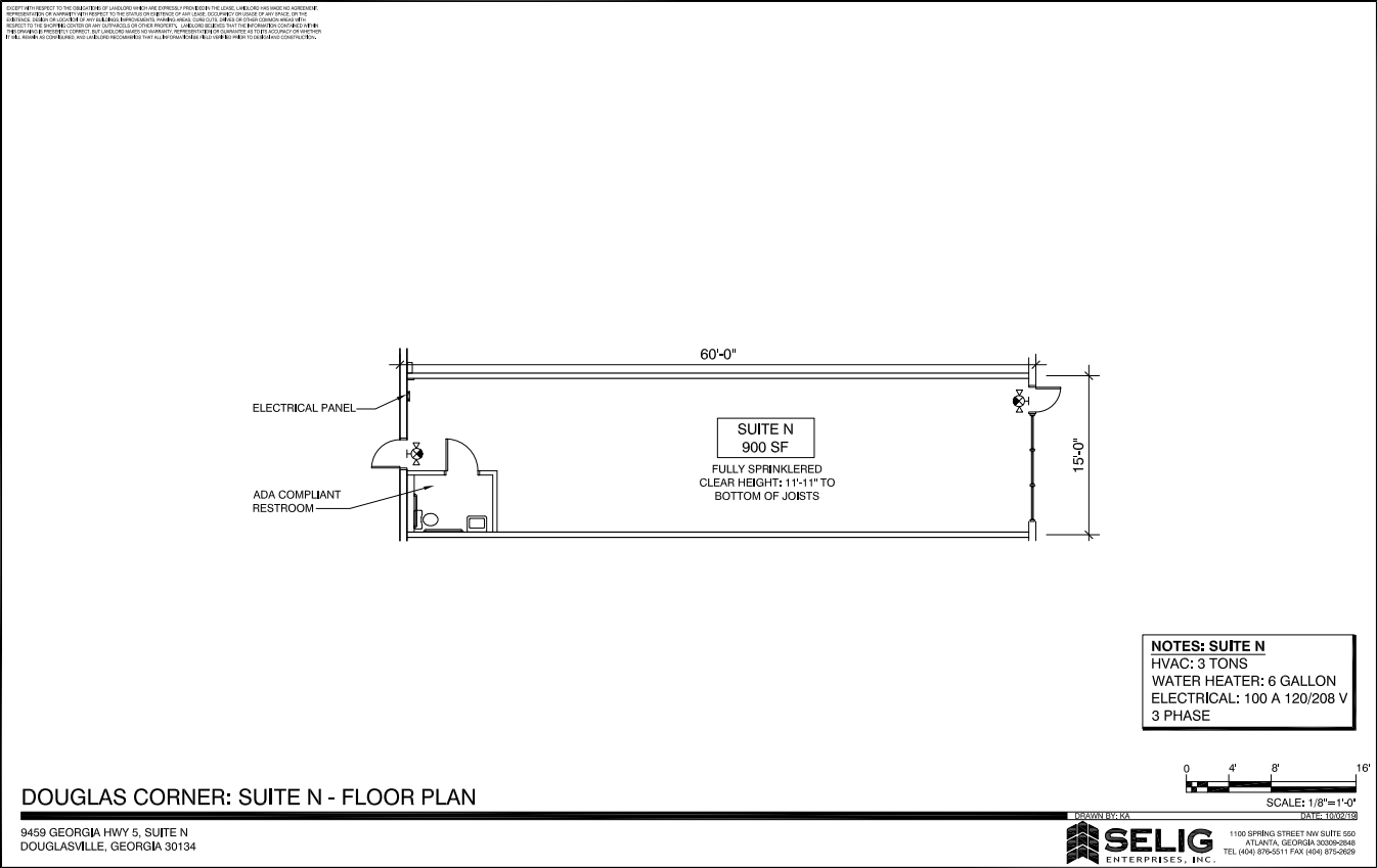 9421-9459 Highway 5, Douglasville, GA à louer Plan d’étage- Image 1 de 1