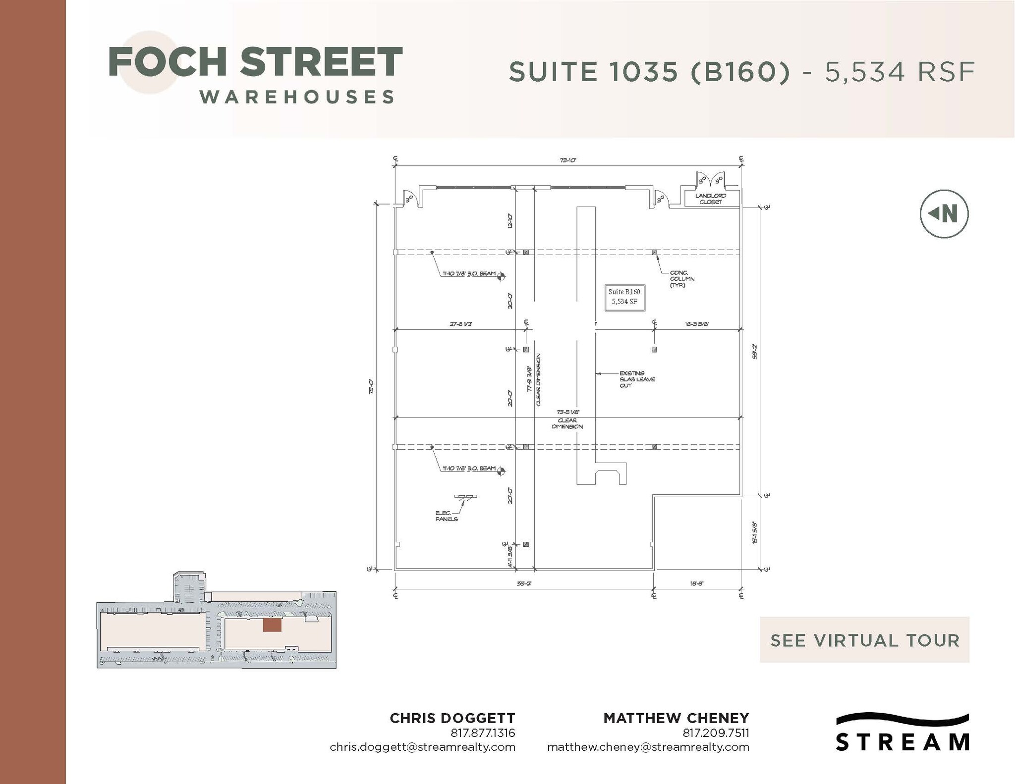 821-1075 Foch St, Fort Worth, TX à louer Plan d  tage- Image 1 de 1