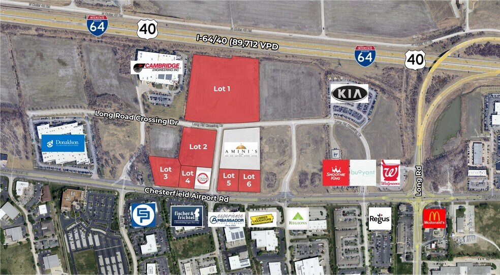 Long Road Crossing Dr & N Trade Center, Chesterfield, MO à vendre - Plan de site - Image 2 de 2