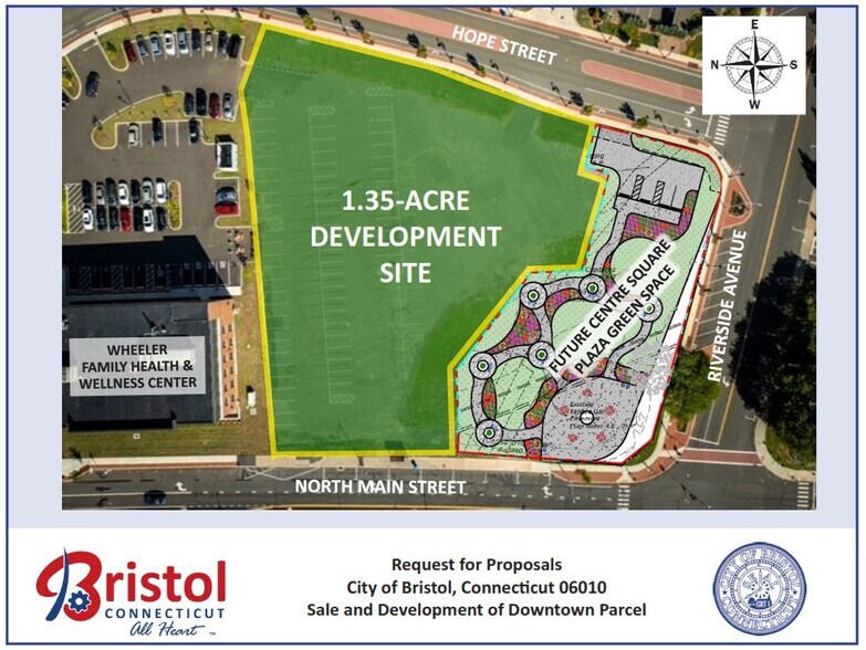 Map 30 Lot 3 North Main Street/Hope Street, Bristol, CT for sale - Site Plan - Image 1 of 2