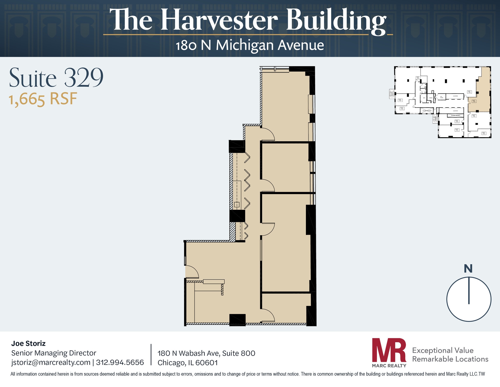 180 N Michigan Ave, Chicago, IL à louer Plan d’étage- Image 1 de 7