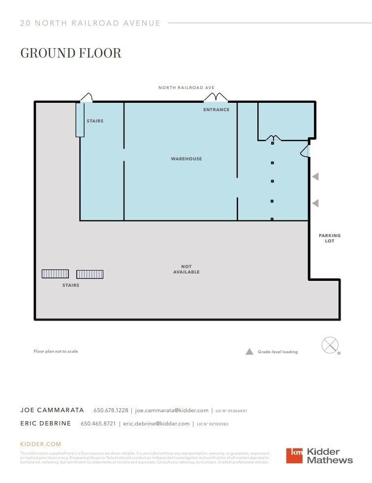 20 N Railroad Ave, San Mateo, CA for lease Floor Plan- Image 1 of 6
