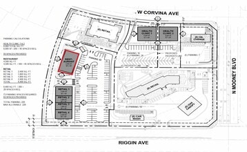NWC Mooney & Riggin Ave, Visalia, CA à louer Plan de site- Image 2 de 2
