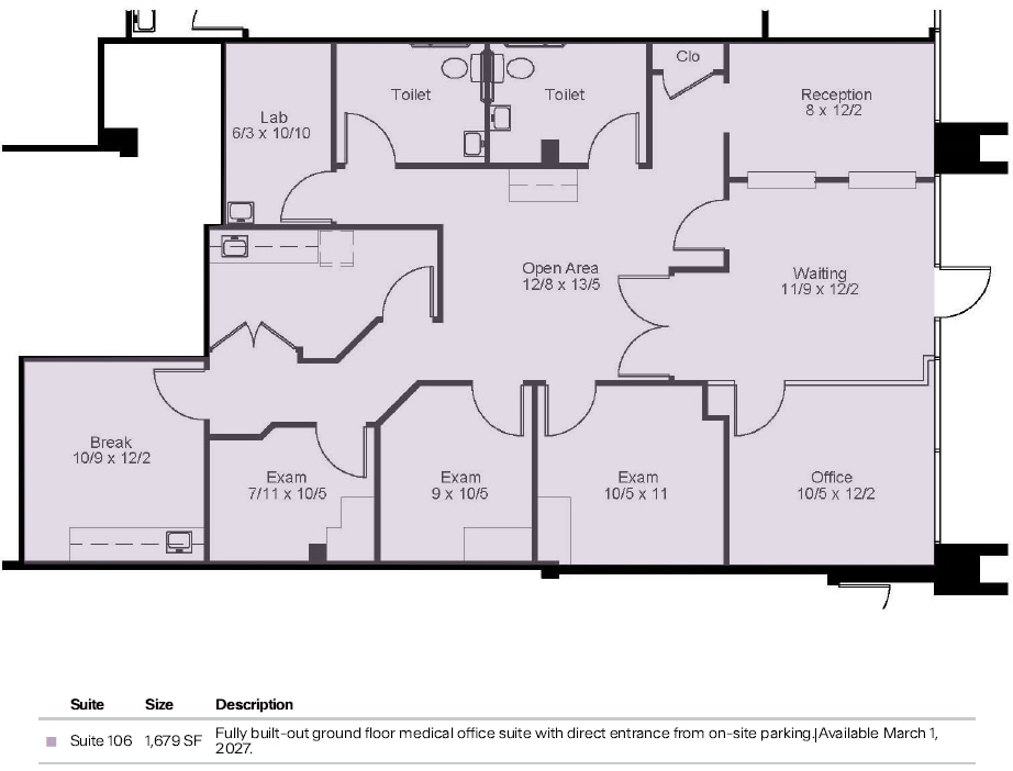 501 N Frederick Ave, Gaithersburg, MD à louer Plan d’étage- Image 1 de 1