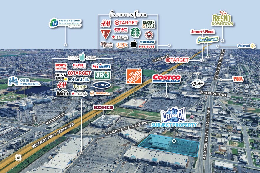 7370-7374 N Blackstone Ave, Fresno, CA à vendre - Photo du bâtiment - Image 2 de 7