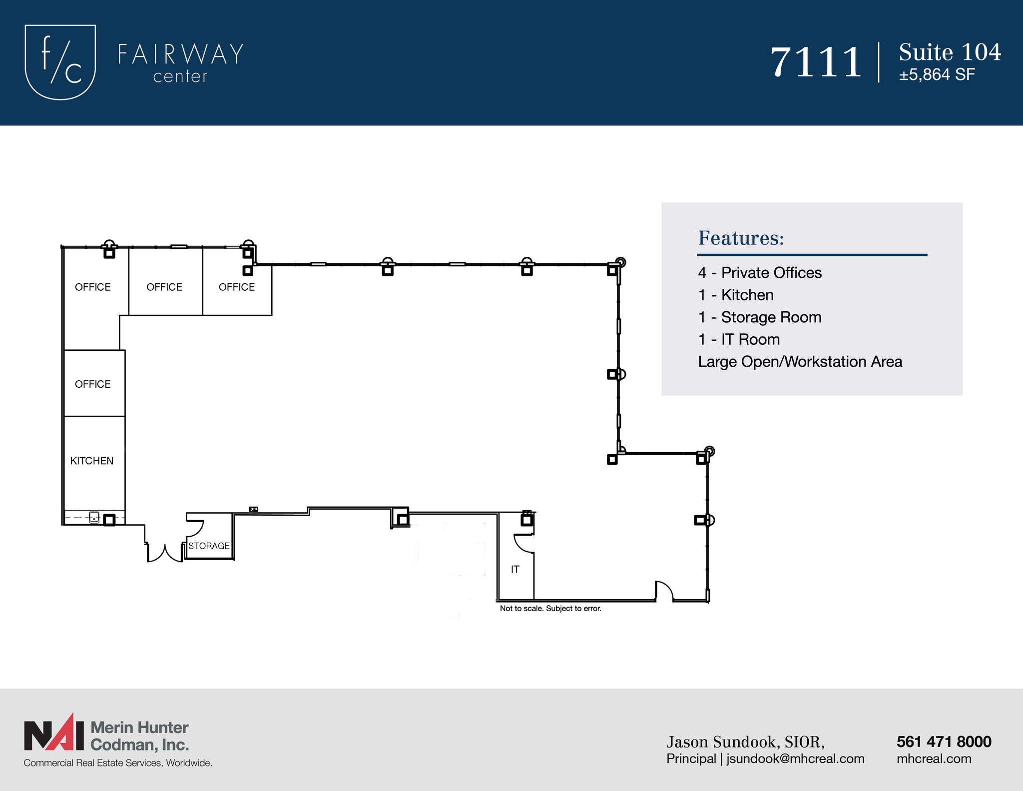 7108-7121 Fairway Dr, Palm Beach Gardens, FL for lease Floor Plan- Image 1 of 8