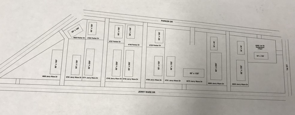 4745 Jerry Ware Dr, Beaumont, TX à vendre - Plan de site - Image 1 de 1