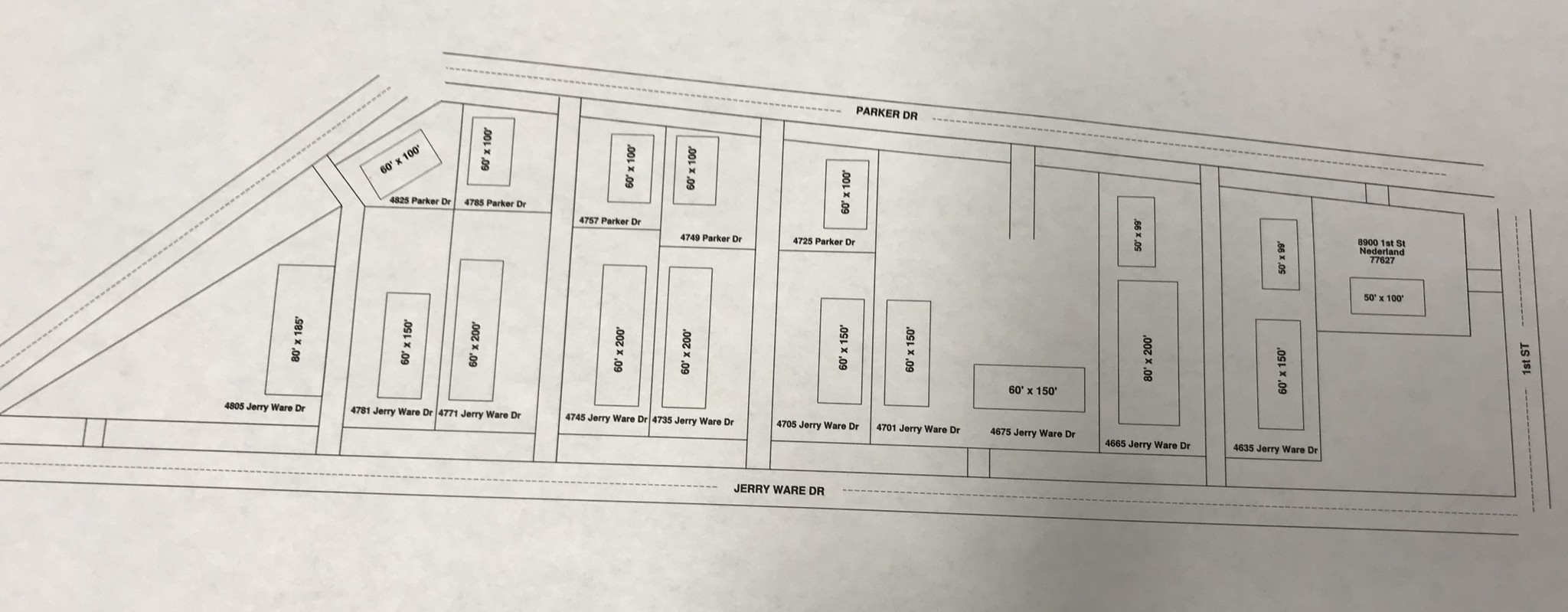 4745 Jerry Ware Dr, Beaumont, TX à vendre Plan de site- Image 1 de 1