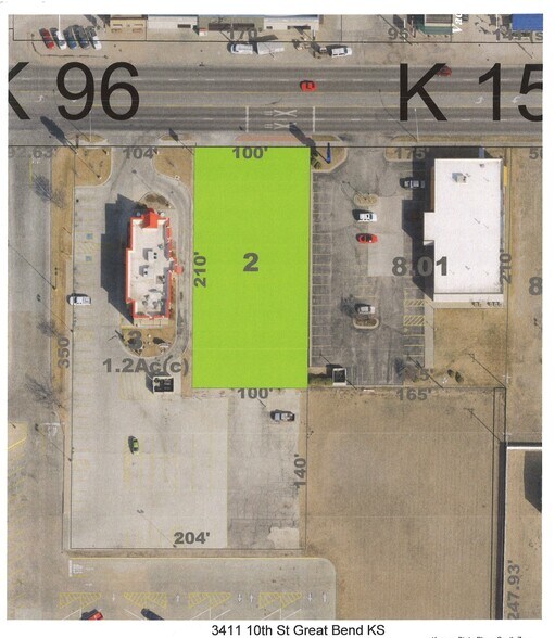 3411 10th St, Great Bend, KS à louer - Aérien - Image 2 de 2