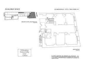 32 Broadway, New York, NY à louer Plan d  tage- Image 1 de 1