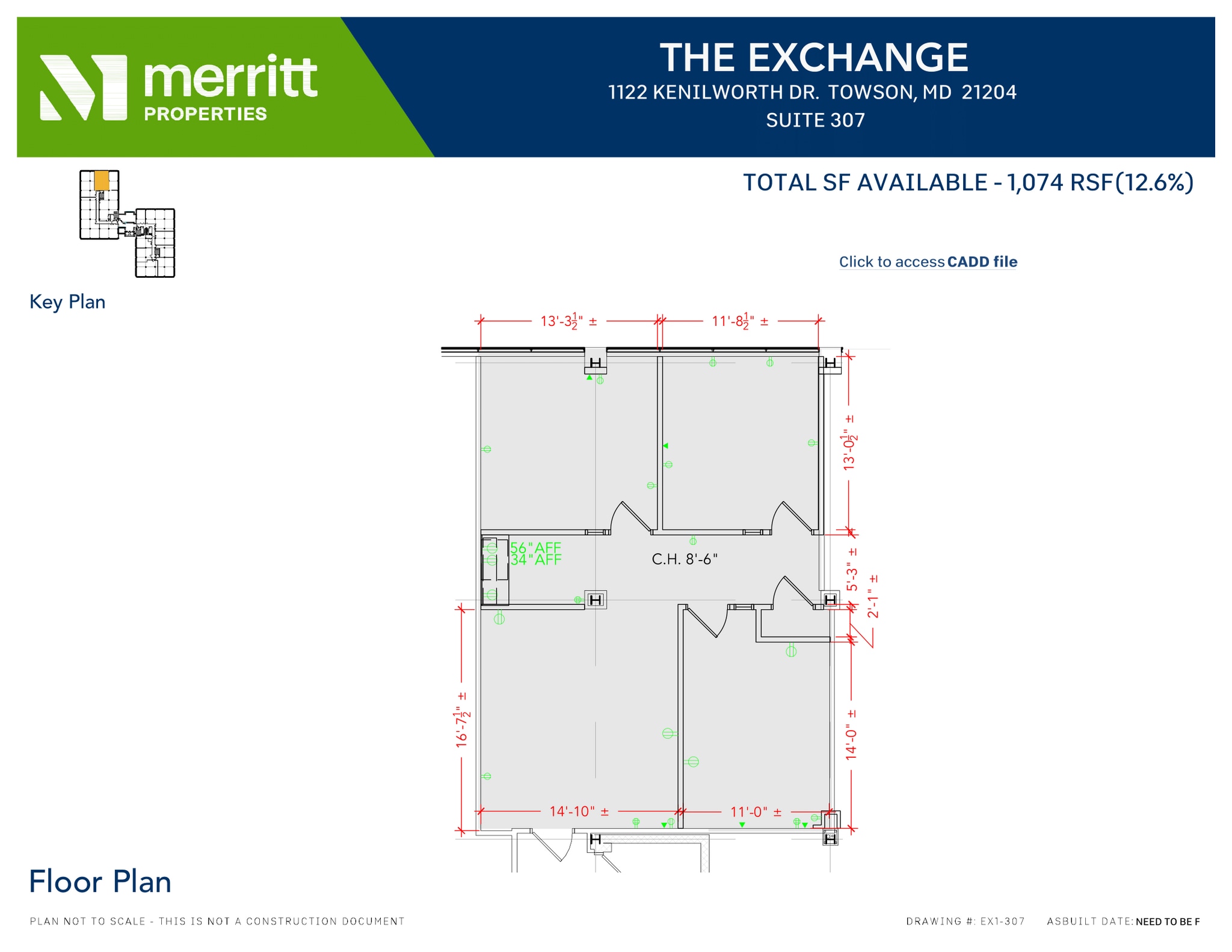1122 Kenilworth Dr, Towson, MD for lease Floor Plan- Image 1 of 1