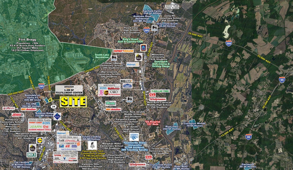 Bragg Blvd & Santa Fe dr, Fayetteville, NC for lease - Aerial - Image 1 of 4