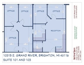 10315 E Grand River Ave, Brighton, MI for lease Floor Plan- Image 1 of 9