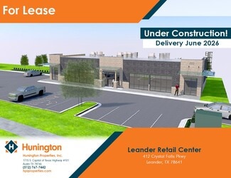 More details for 412 Crystal Falls Pkwy, Leander, TX - Retail for Lease