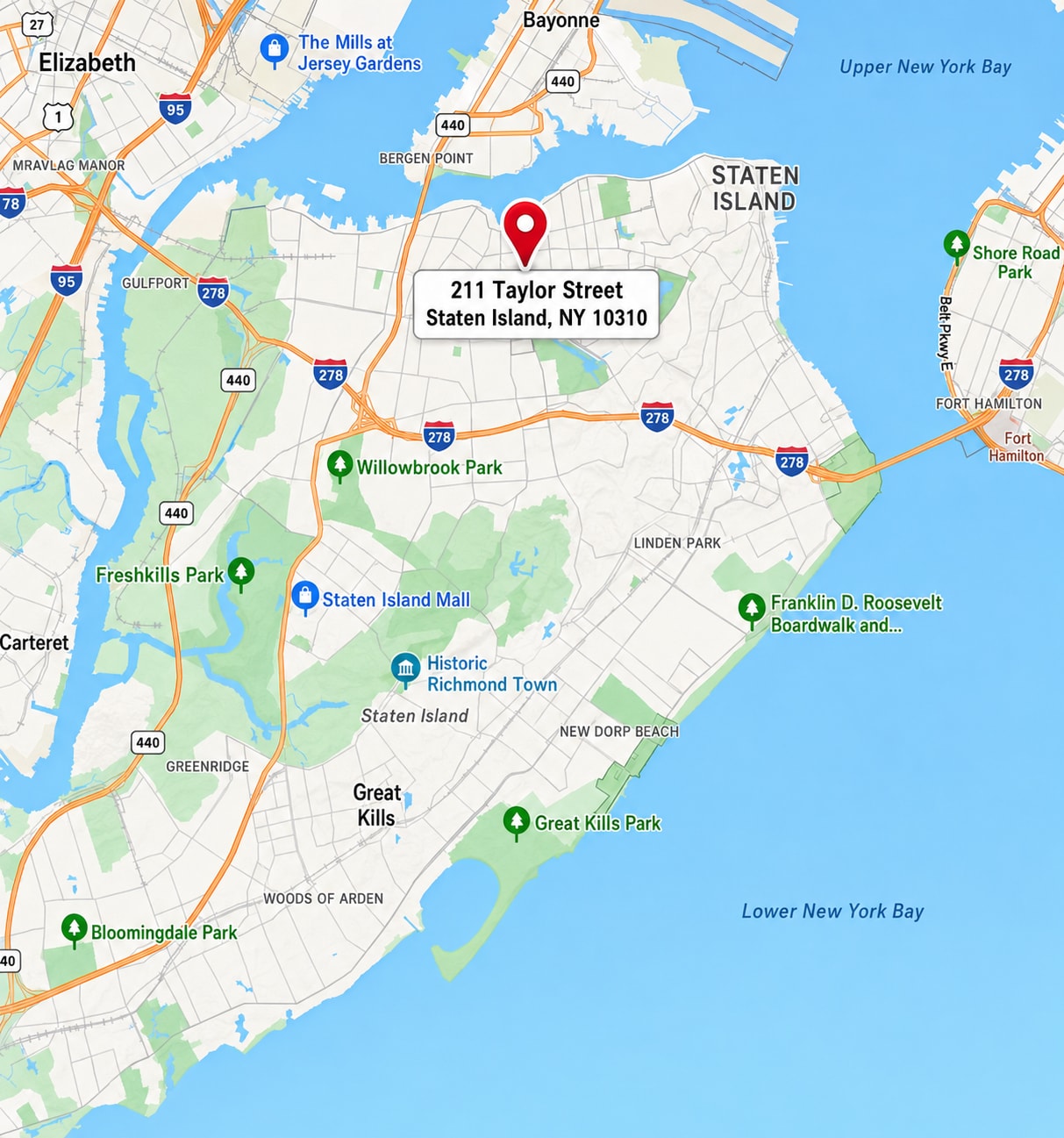 1214 Castleton Ave, Staten Island, NY for lease Map- Image 1 of 3