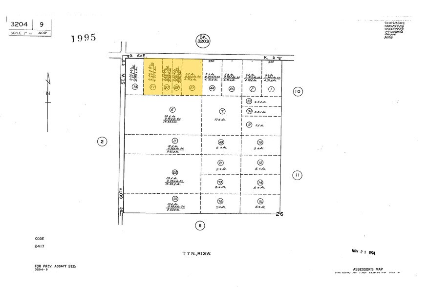 Avenue K, Lancaster, CA for sale - Plat Map - Image 2 of 6