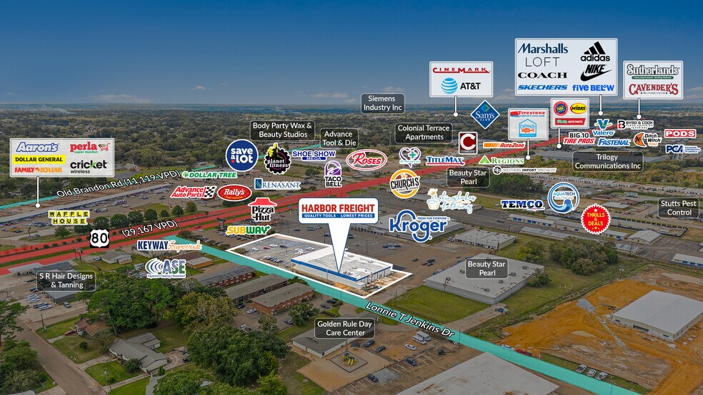 3100 Hwy 80 E, Pearl, MS à vendre - Photo du bâtiment - Image 2 de 4