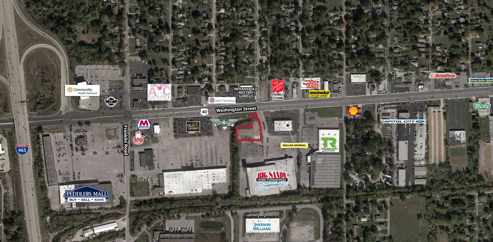8235 E Washington St, Indianapolis, IN à louer Aérien- Image 1 de 3