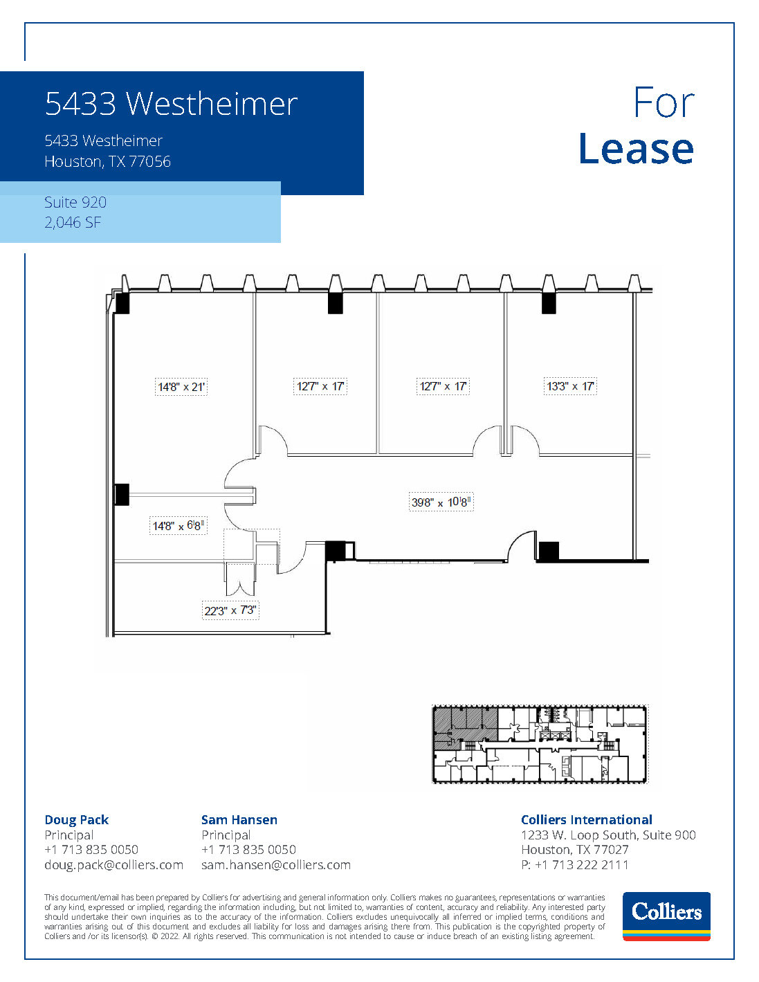 5433 Westheimer Rd, Houston, TX for lease Floor Plan- Image 1 of 1