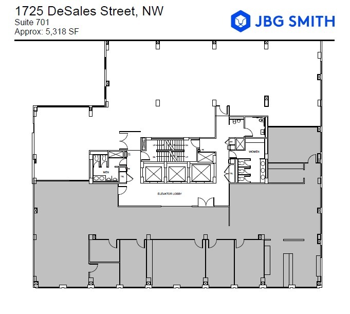 1725 Desales St NW, Washington, DC à louer Plan d’étage- Image 1 de 1