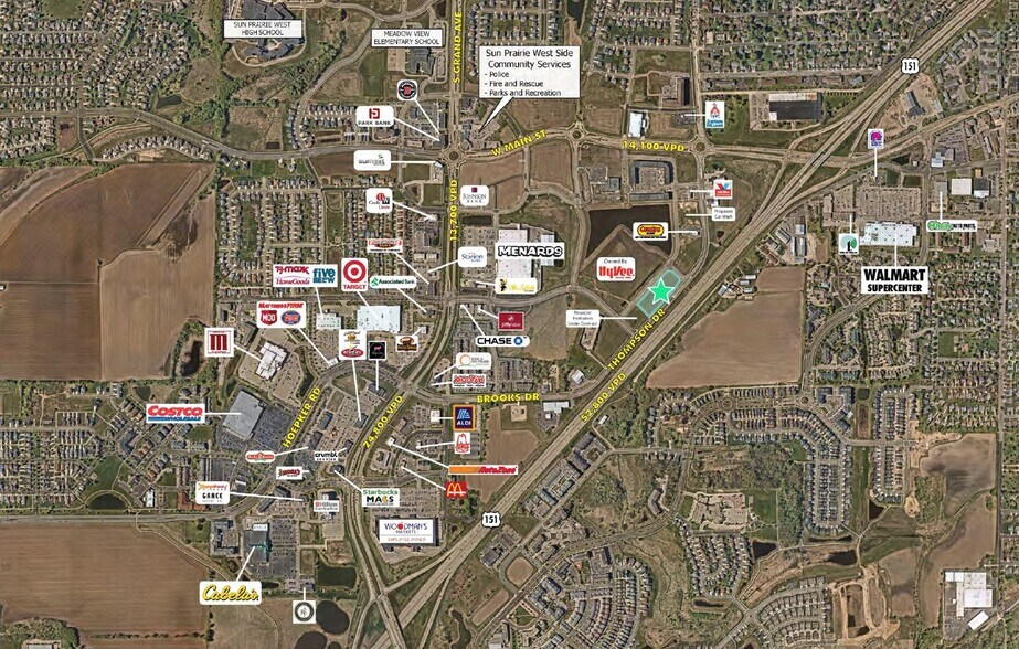 Hwy 151, Sun Prairie, WI à louer - Aérien - Image 3 de 4