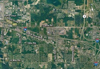 48561 Alpha Dr, Wixom, MI - AERIAL  map view