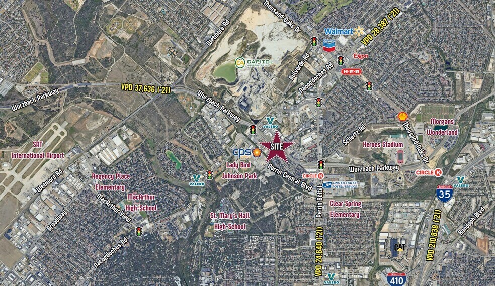 Wurzbach Parkway @ Perrin Central Blvd., San Antonio, TX à vendre - Aérien - Image 3 de 3