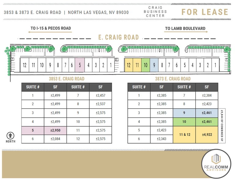 3853 E Craig Rd, North Las Vegas, NV à louer - Plan de site - Image 2 de 4