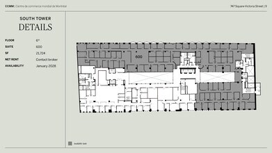 747 Rue Du Square-Victoria, Montréal, QC à louer Plan d’étage- Image 1 de 1